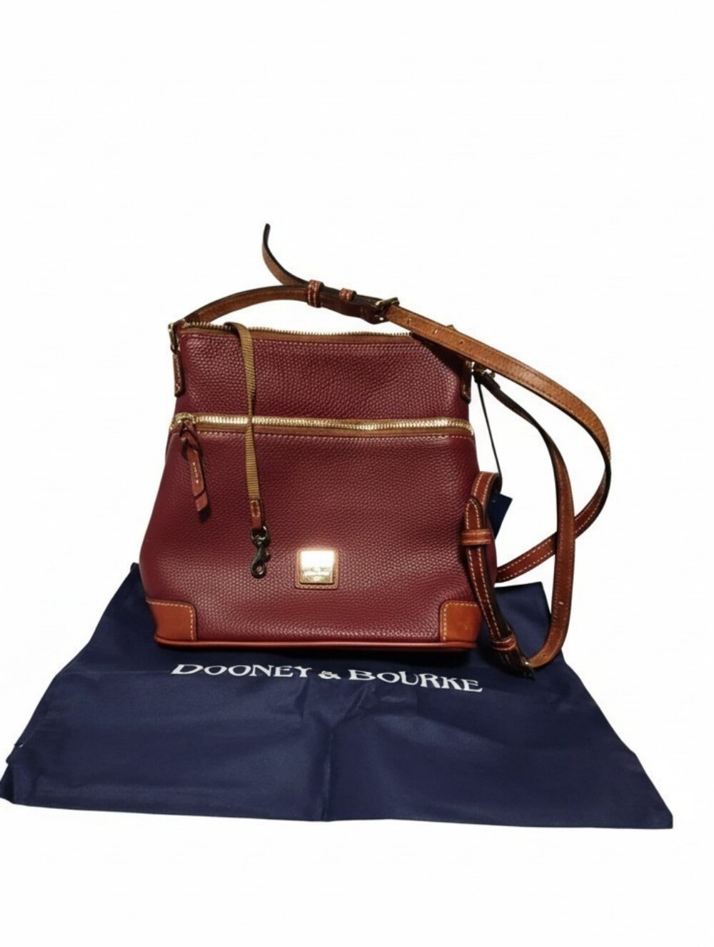 NWT Dooney & Bourke Pebble Grain Crossbody 25 With Bag Cover